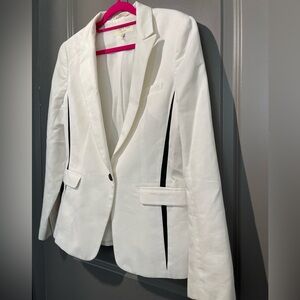 Rag & Bone White Blazer with Black Trim